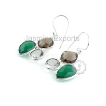 Wholesale Supplier for Onyx and Quartz with Sterling Silver Fashion Earring for Engagement & Wedding